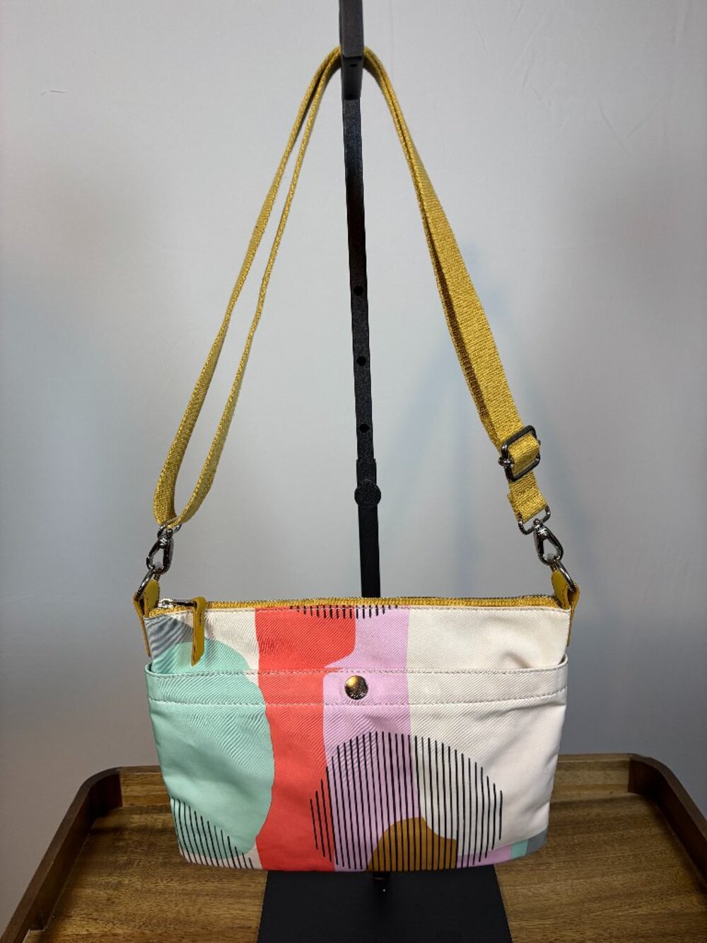 Fossil Multicolor Abstract Design Nylon Crossbody